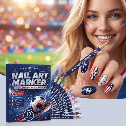 💅⚽12 Colors Fan-Themed Nail Pens｜Fast Dry DIY Nails for Game Day Cheer